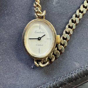 Vintage Women’s EverSwiss 17J Hand Wind Bracelet Wristwatch Running 18mm 6 1/2”
